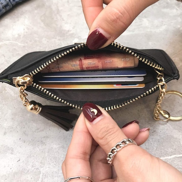 Card/Cash Holder with Key Chain Tassel - Picture 2 of 7